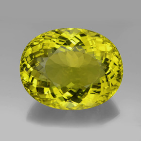 Quartzo amarelo natural 199,65ct, corte oval, VVS