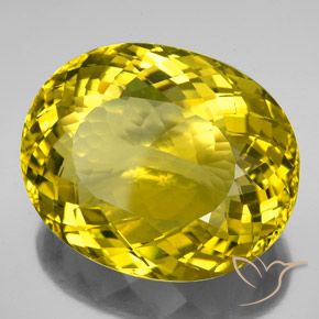 Quartzo Amarelo médio-escuro Natural 122.85ct, oval, VVS