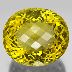 Quartzo amarelo natural 347,80ct, corte oval, VVS