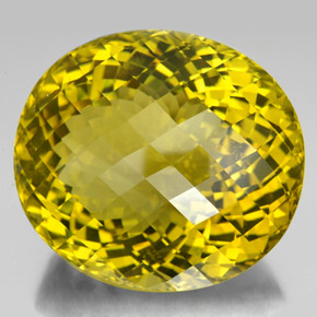 Quartzo amarelo natural 347,80ct, corte oval, VVS