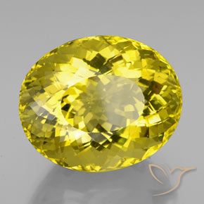 Quartzo Amarelo médio-escuro Natural 94.11ct, oval, VVS