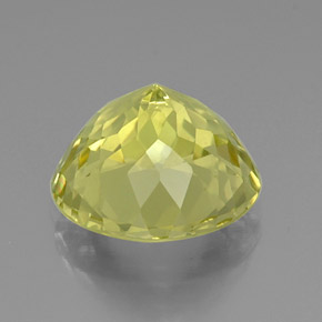 Quartzo amarelo natural 13,55ct, corte redondo, VVS-VS