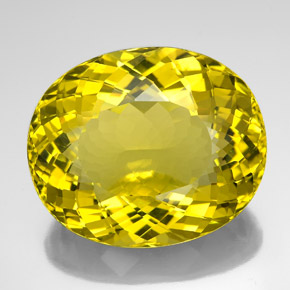 Quartzo amarelo natural 132,25ct, corte oval, VVS