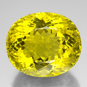 Quartzo amarelo natural 175,75ct, corte oval, VVS