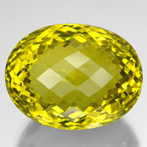 Quartzo amarelo natural 210,55ct, corte oval, VVS