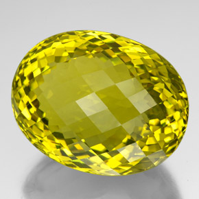 Quartzo amarelo natural 210,55ct, corte oval, VVS