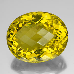 Quartzo amarelo natural 142,90ct, corte oval, IF