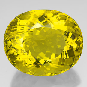 Quartzo amarelo natural 266,25ct, corte oval, VVS