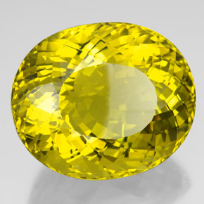 Quartzo amarelo natural 266,25ct, corte oval, VVS