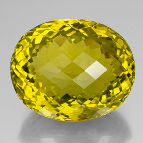 Quartzo amarelo natural 195,30ct, corte oval, VVS