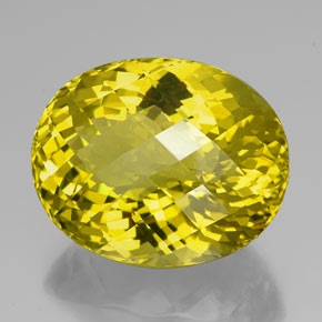Quartzo amarelo natural 94,25ct, corte oval, IF
