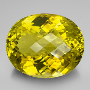 Quartzo amarelo natural 223,35ct, corte oval, VVS
