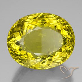 Quartzo amarelo vivo Natural 117.35ct, oval, VVS