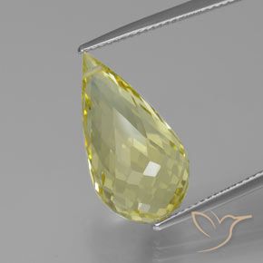 13.13ct Natural Luz amarela Quartzo, Briolette, VVS