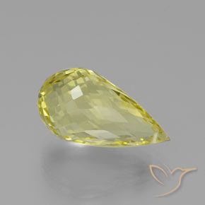 Quartzo Luz amarela Natural 13.13ct, Briolette, VVS