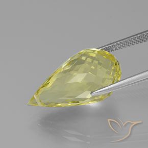 Quartzo Luz amarela Natural 13.13ct, Briolette, VVS
