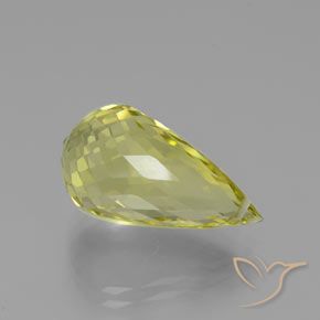 Quartzo Luz amarela Natural 12.58ct, Briolette, VVS