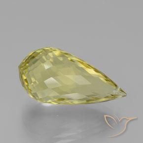 Quartzo Luz amarela Natural 17.36ct, Briolette, VVS-VS