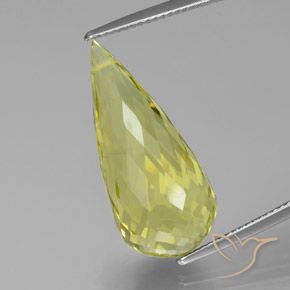 17.36ct Natural Luz amarela Quartzo, Briolette, VS