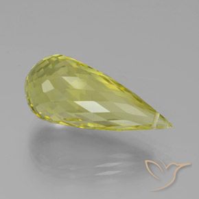 Quartzo Luz amarela Natural 17.36ct, Briolette, VS