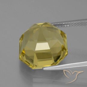 Quartzo Luz amarela Natural 13.69ct, Corte Octógono / Esmeralda, VVS