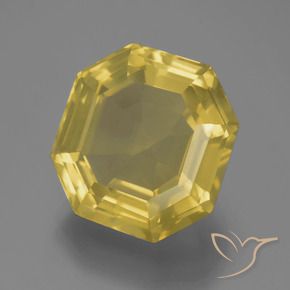 Quartzo Luz amarela Natural 13.51ct, Corte Octógono / Esmeralda, VVS-VS