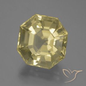 Quartzo Amarelo claro Natural 13.37ct, Corte Octógono / Esmeralda, VVS