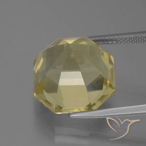 Quartzo Amarelo claro Natural 13.37ct, Corte Octógono / Esmeralda, VVS