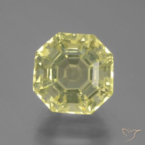 4.42ct Natural amarelo médio Quartzo, Corte Esmeralda, VVS-VS