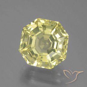 Quartzo amarelo médio Natural 4.42ct, Corte Octógono / Esmeralda, VVS-VS