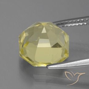 Quartzo amarelo médio Natural 4.42ct, Corte Octógono / Esmeralda, VVS-VS