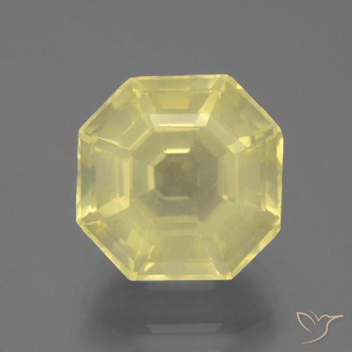 4.90ct Natural Amarelo claro Quartzo, Corte Esmeralda, VS