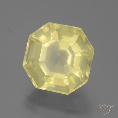 Quartzo Amarelo claro Natural 4.90ct, Corte Octógono / Esmeralda, VS