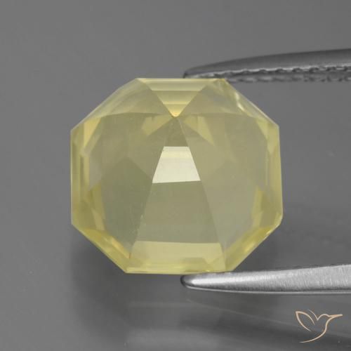 Quartzo Amarelo claro Natural 4.90ct, Corte Octógono / Esmeralda, VS