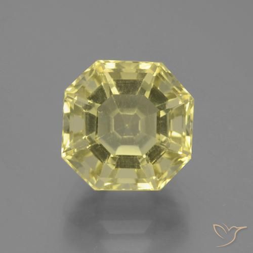 3.94ct Natural Amarelo claro Quartzo, Corte Esmeralda, VVS-VS