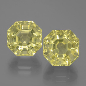 Pedras preciosas de quartzo amarelo natural de  ct, corte esmeralda, VVS-VS