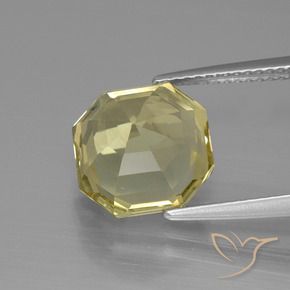 Quartzo Amarelo claro Natural 5.02ct, Corte Octógono / Esmeralda, VS