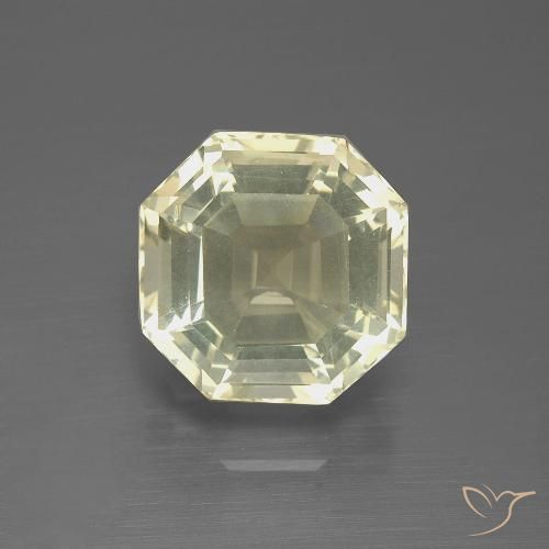 5.08ct Natural Amarelo claro Quartzo, Corte Esmeralda, VVS-VS