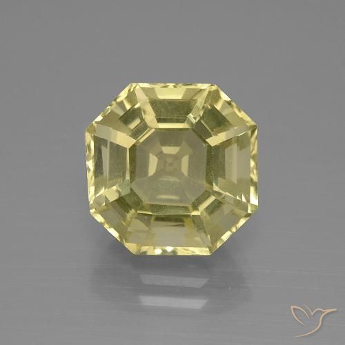 5.37ct Natural Amarelo Claro Laguna Quartzo, Corte Esmeralda, VVS