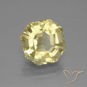Quartzo Amarelo Claro Laguna Natural 5.37ct, Corte Octógono / Esmeralda, VVS