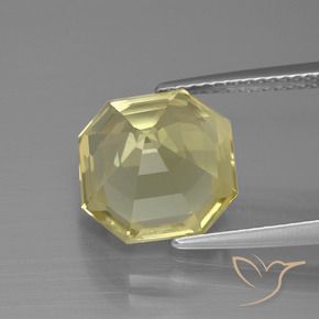 Quartzo Amarelo Claro Laguna Natural 5.37ct, Corte Octógono / Esmeralda, VVS