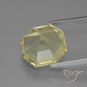 Quartzo Lagoa Amarela Natural 5.60ct, Corte Octógono / Esmeralda, VVS-VS