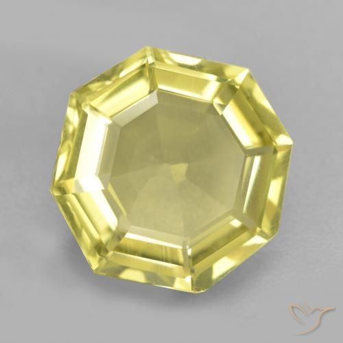 5.01ct Natural Amarelo claro médio Quartzo, Corte Esmeralda, VS