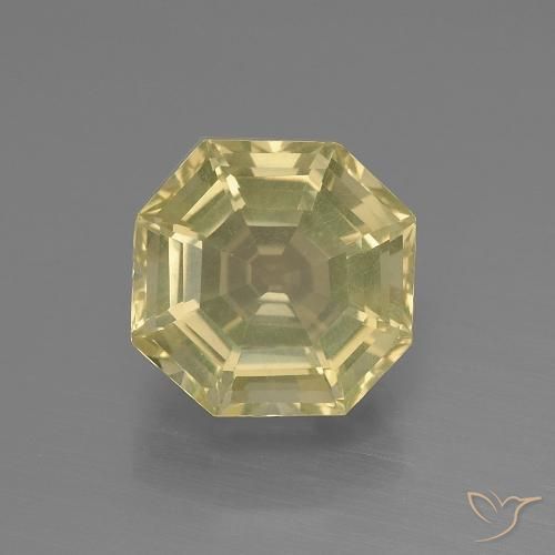 5.28ct Natural Amarelo claro Quartzo, Corte Esmeralda, VVS-VS