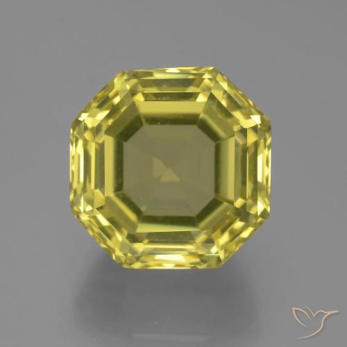 17.30ct Natural Amarelo Abacaxi Quartzo, Corte Esmeralda, VVS