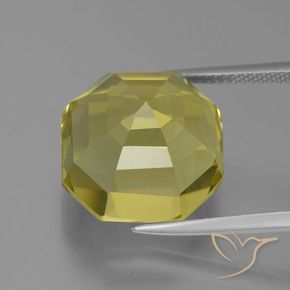 Quartzo Amarelo Abacaxi Natural 17.30ct, Corte Octógono / Esmeralda, VVS