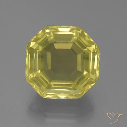 14.91ct Natural Amarelo claro Quartzo, Corte Esmeralda, VVS-VS