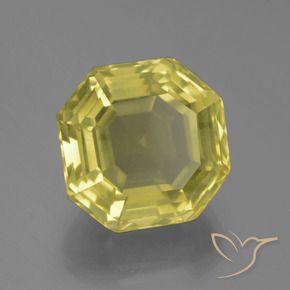 Quartzo Amarelo claro Natural 14.91ct, Corte Octógono / Esmeralda, VVS-VS
