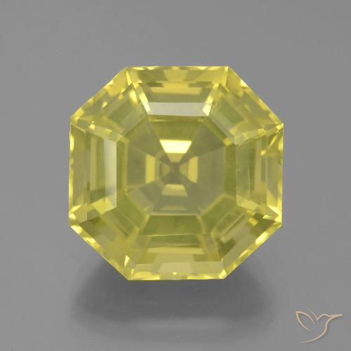 16.31ct Natural Amarelo claro médio Quartzo, Corte Esmeralda, VVS