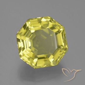 Quartzo Amarelo Abacaxi Natural 15.85ct, Corte Esmeralda, VVS